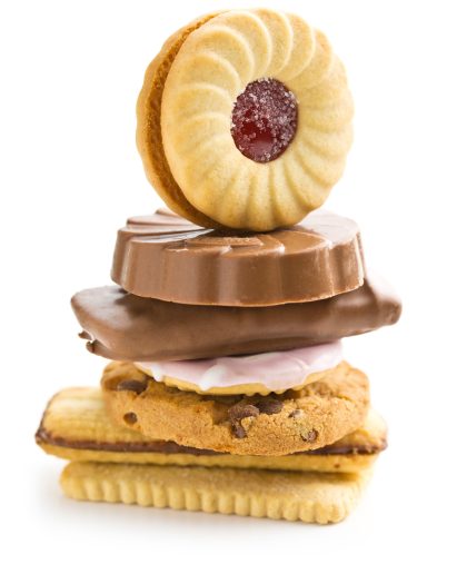 Various sweet biscuits.